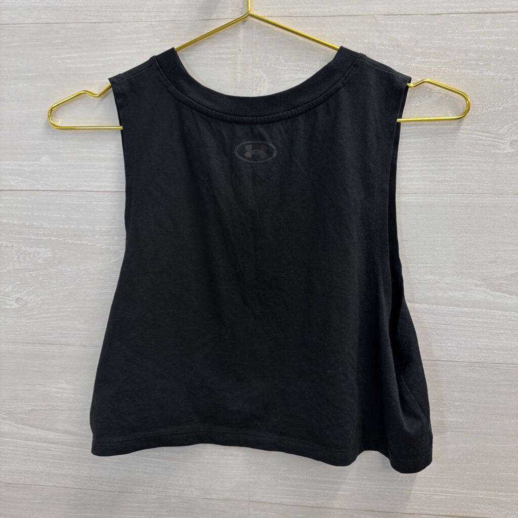 Under Armour Black Cropped Tank Top Extra Small