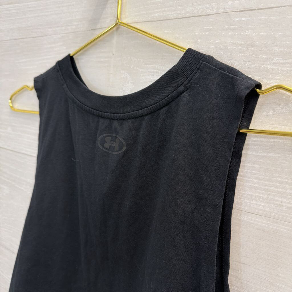 Under Armour Black Cropped Tank Top Extra Small