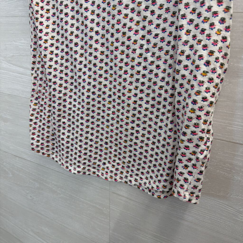 Gap White/ Multi Print Short Sleeve Top Extra Small