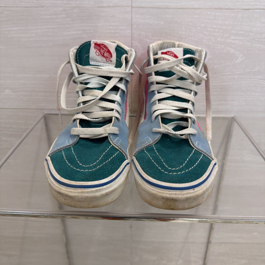 Vans White/ Multi Sk8 Hi Sneakers 7.5