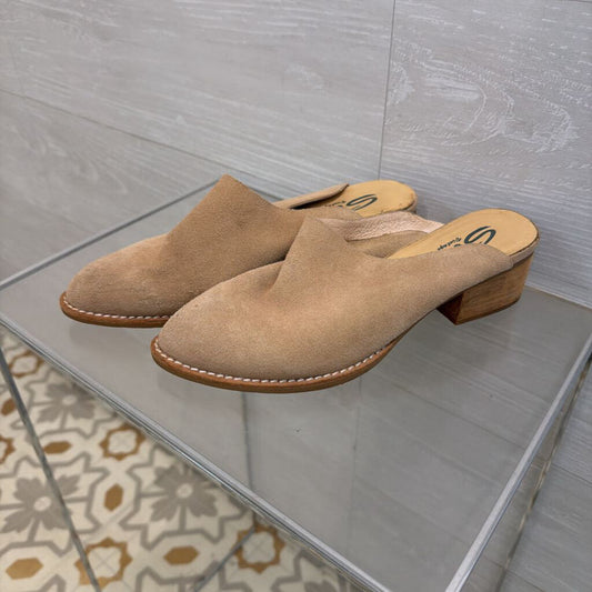 Sbicca Beige Suede Mules 7
