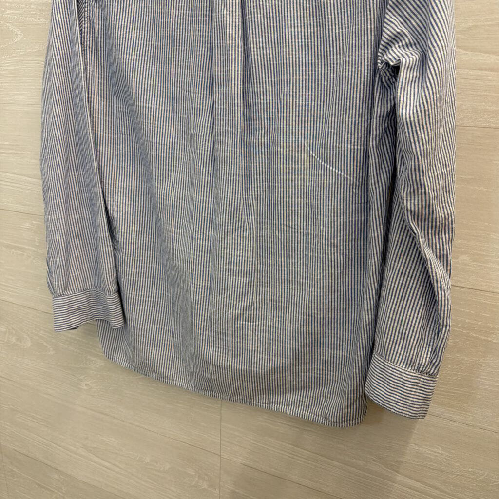 Gap Blue/ White Striped Long Sleeve Top Small