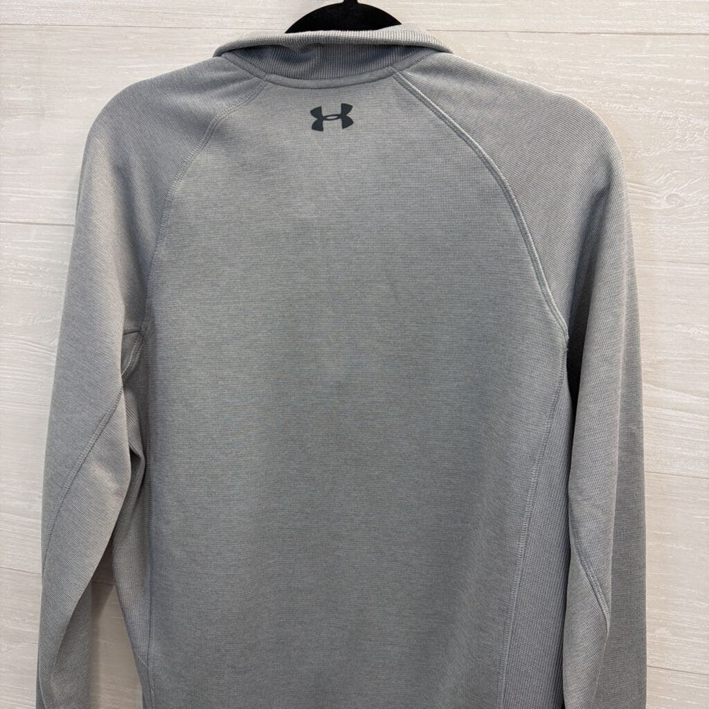 Under Armour Grey Quarter Zip Long Sleeve Pullover Medium