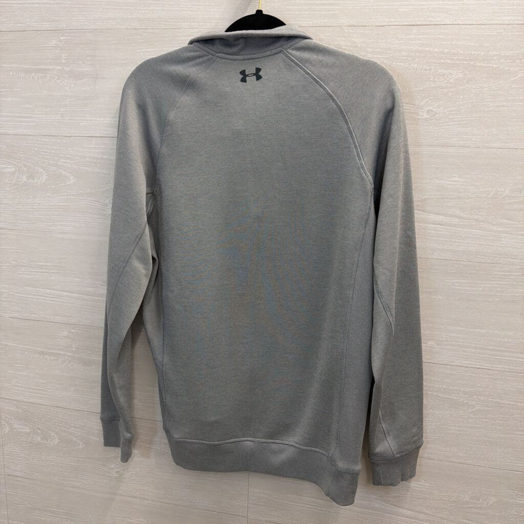 Under Armour Grey Quarter Zip Long Sleeve Pullover Medium