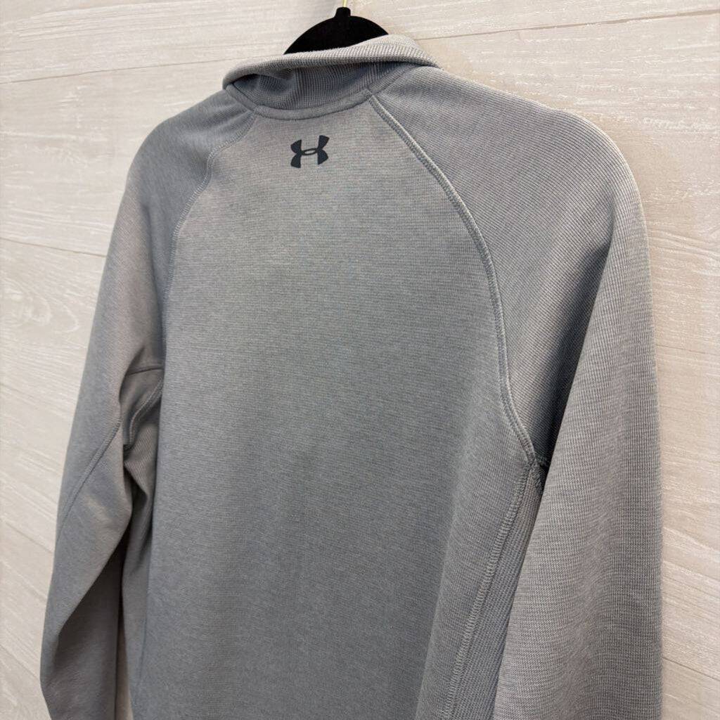 Under Armour Grey Quarter Zip Long Sleeve Pullover Medium