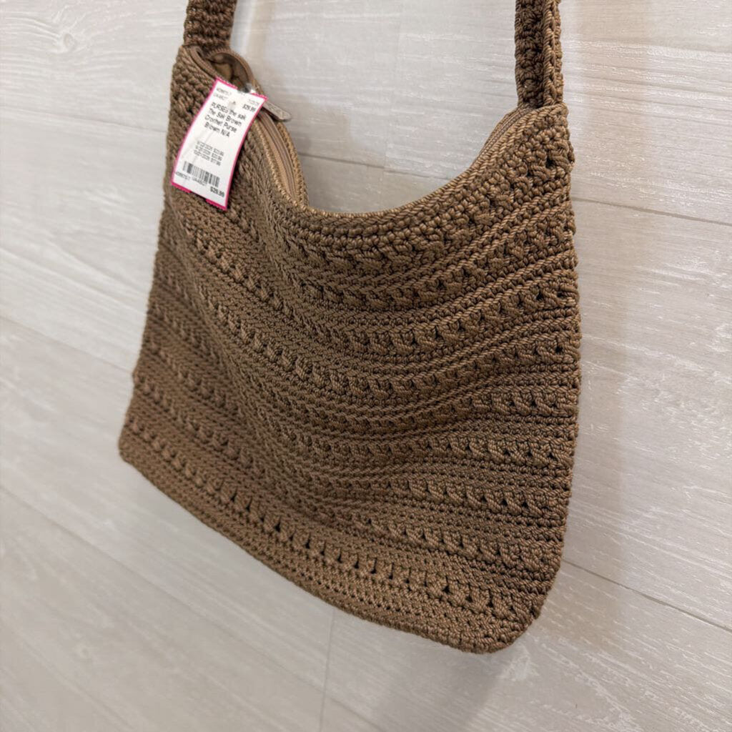 The Sak Brown Crochet Purse