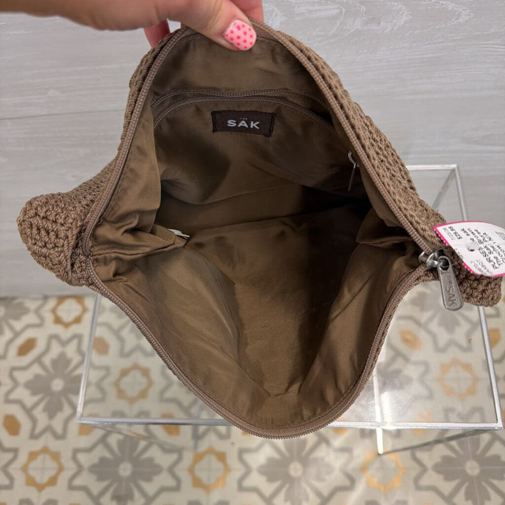 The Sak Brown Crochet Purse