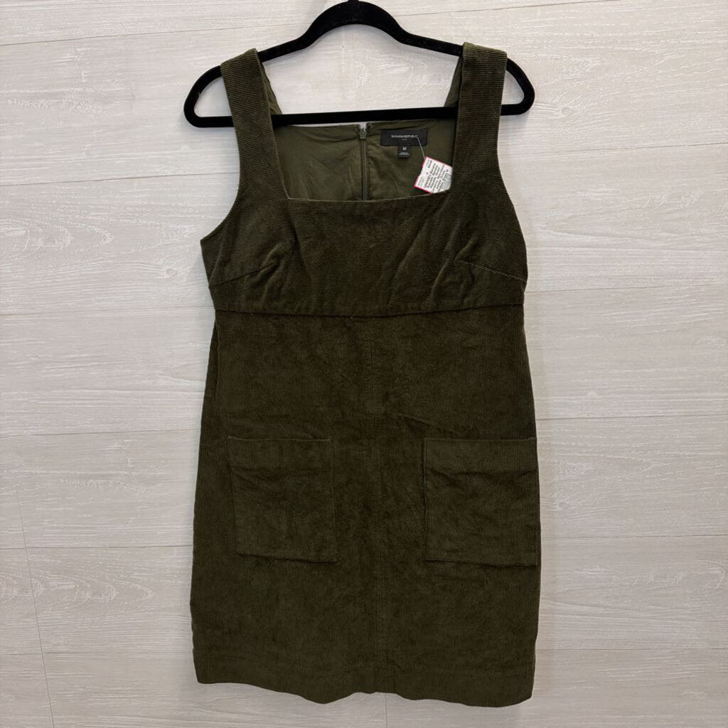 Banana Republic Green Corduroy Sleeveless Jumper Dress Medium