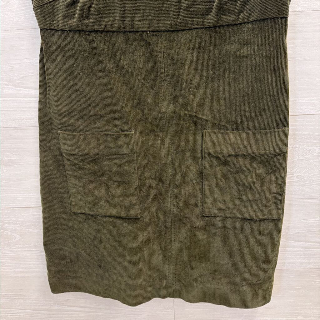 Banana Republic Green Corduroy Sleeveless Jumper Dress Medium