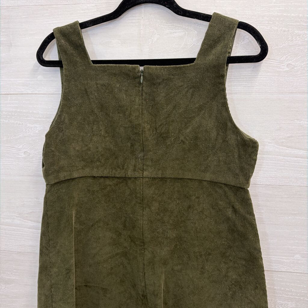 Banana Republic Green Corduroy Sleeveless Jumper Dress Medium