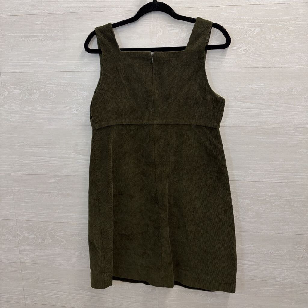 Banana Republic Green Corduroy Sleeveless Jumper Dress Medium