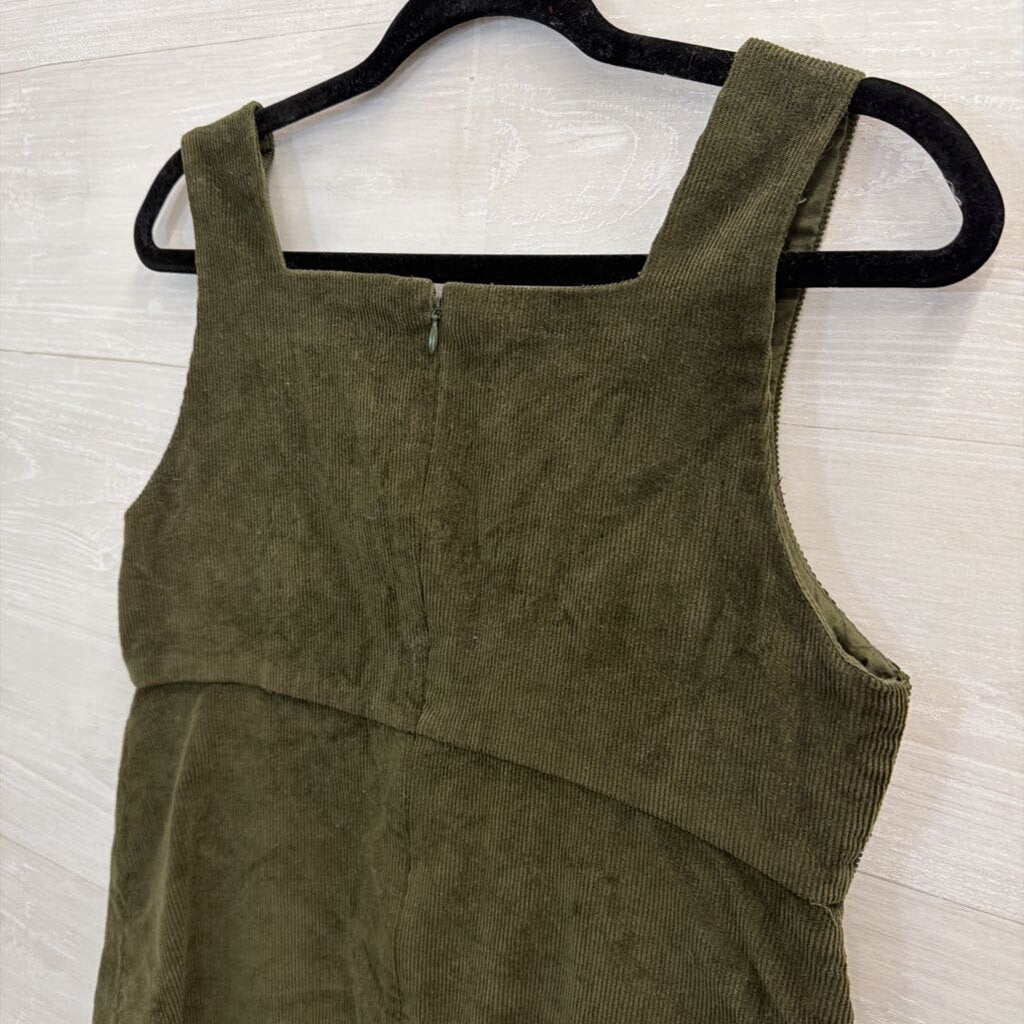 Banana Republic Green Corduroy Sleeveless Jumper Dress Medium
