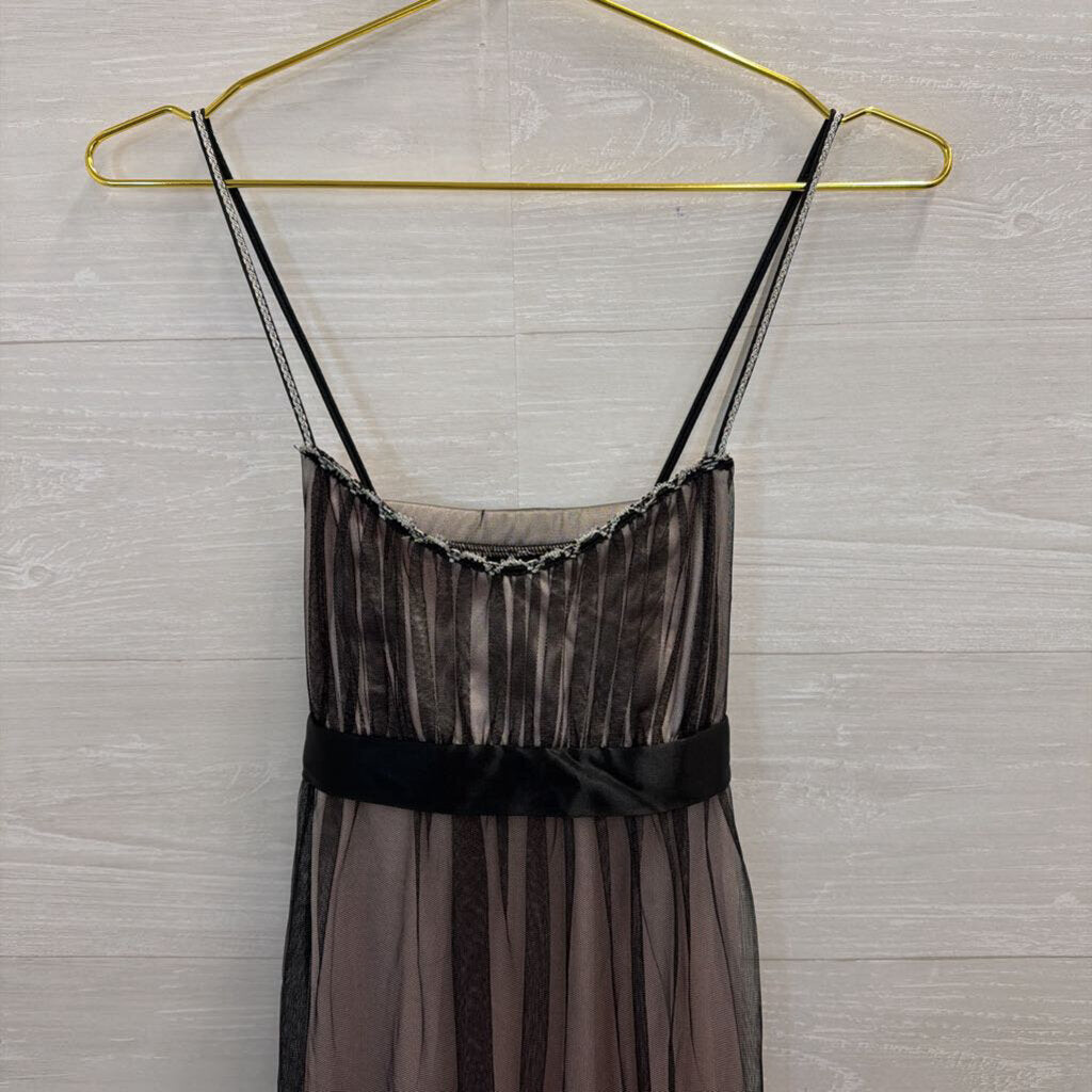 Teeze Me Black/ Blush Layered Tulle Dress Small