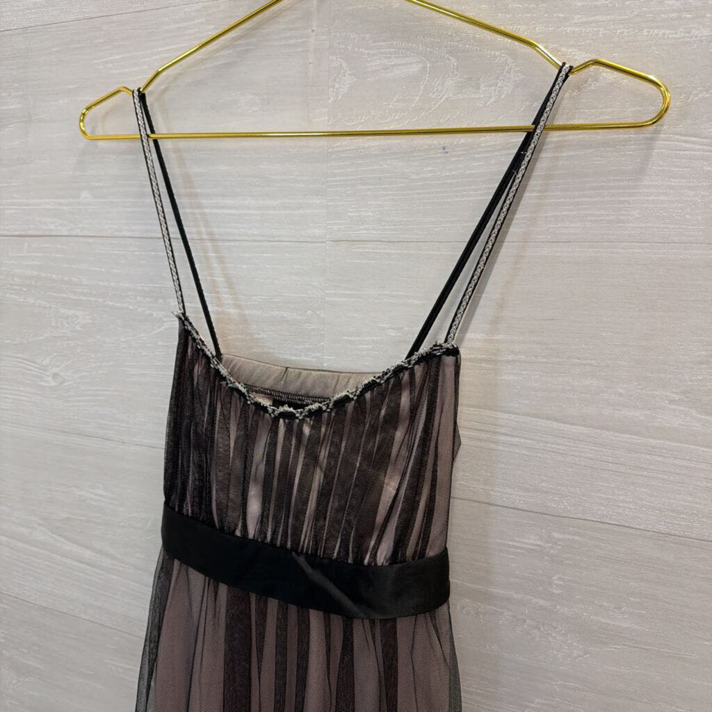 Teeze Me Black/ Blush Layered Tulle Dress Small