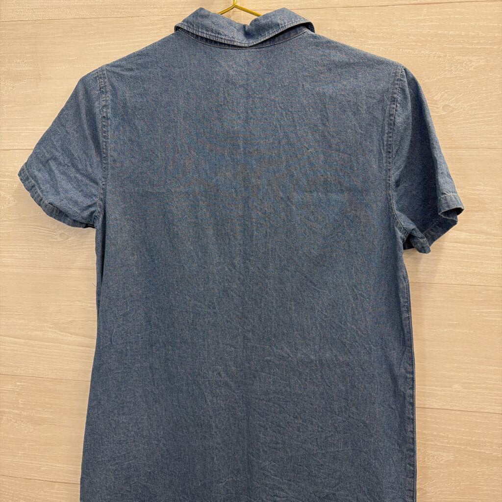 Draper James Blue Chambray Short Sleeve Dress 4
