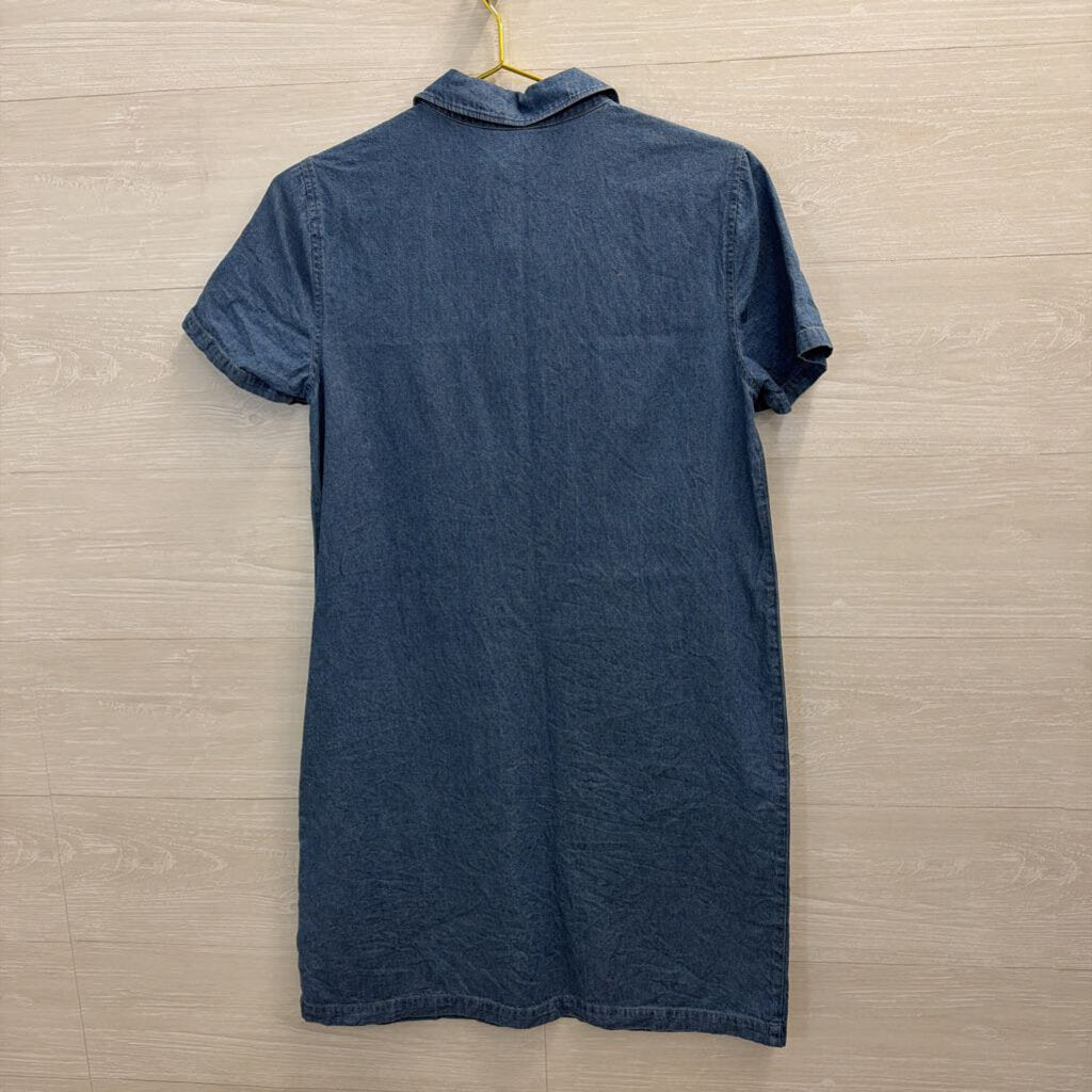 Draper James Blue Chambray Short Sleeve Dress 4