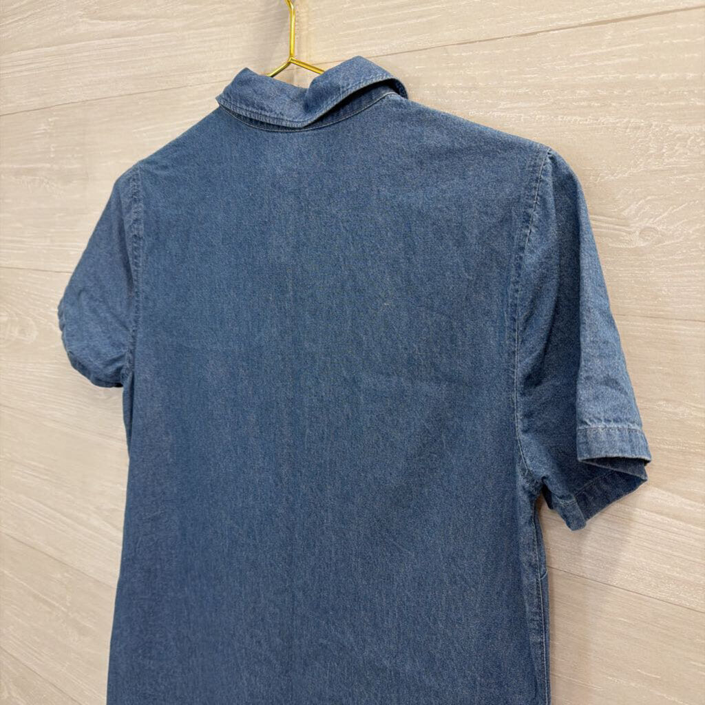 Draper James Blue Chambray Short Sleeve Dress 4
