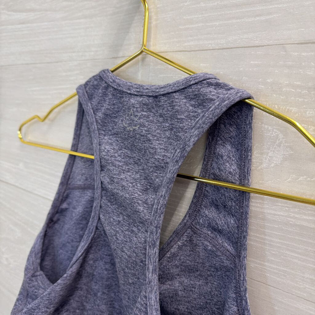 Beyond Yoga Soft Heathered Blue Sports Bra Medium