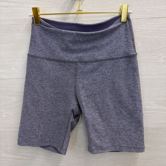 Beyond Yoga Soft Heathered Blue Biker Shorts Medium