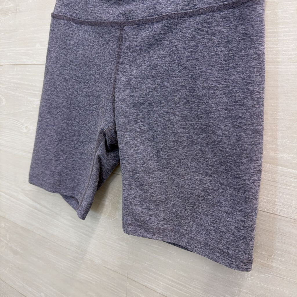 Beyond Yoga Soft Heathered Blue Biker Shorts Medium