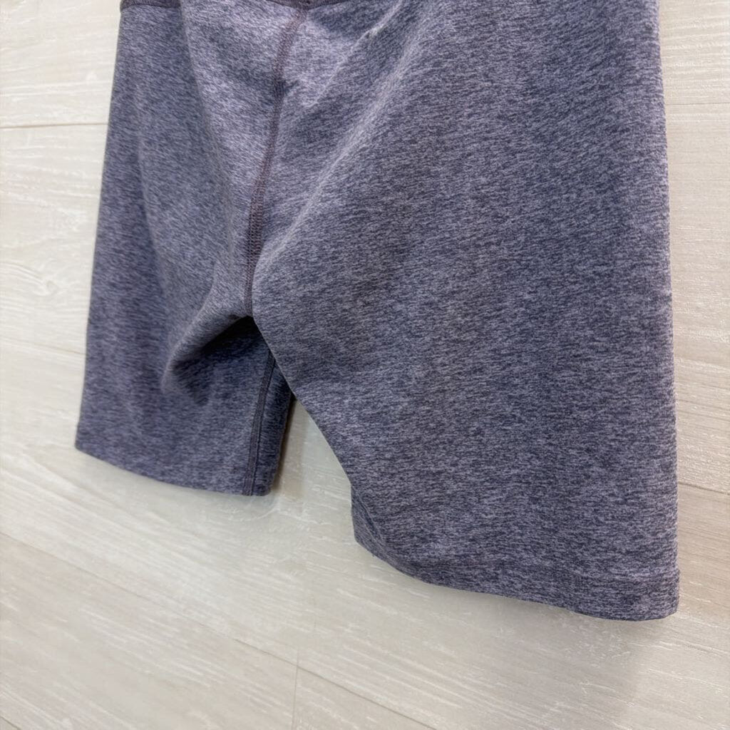 Beyond Yoga Soft Heathered Blue Biker Shorts Medium