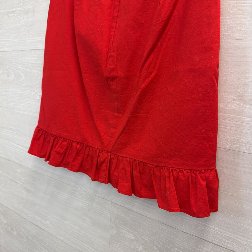 J Crew Red Ruffle Hem Skirt 2