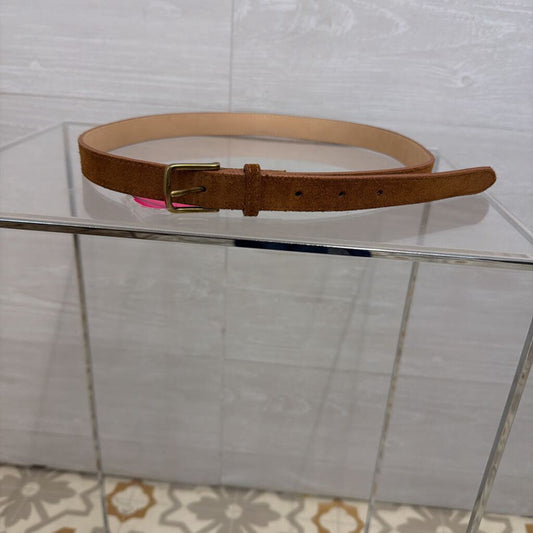 LL Bean Brown Leather Belt Extra Small