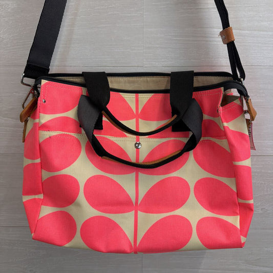 Oria Kiely Neon Pink Stem Carryall Tote Purse