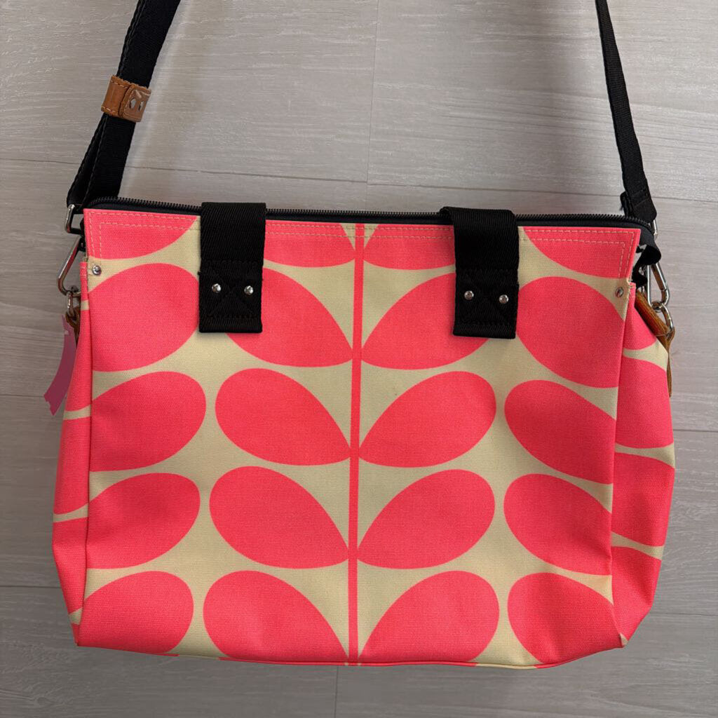 Oria Kiely Neon Pink Stem Carryall Tote Purse