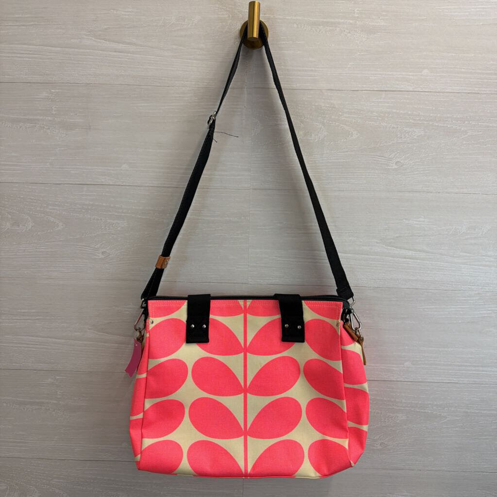 Oria Kiely Neon Pink Stem Carryall Tote Purse