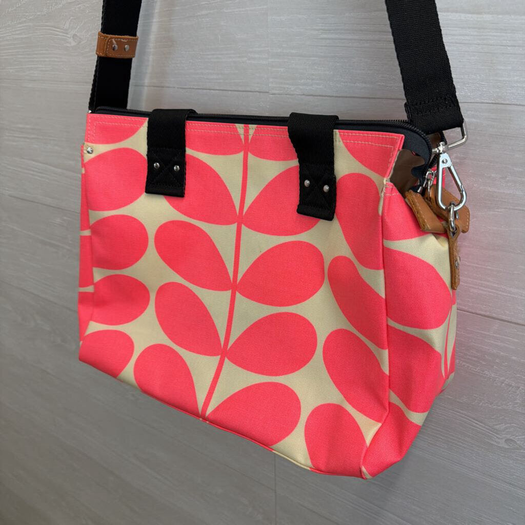 Oria Kiely Neon Pink Stem Carryall Tote Purse