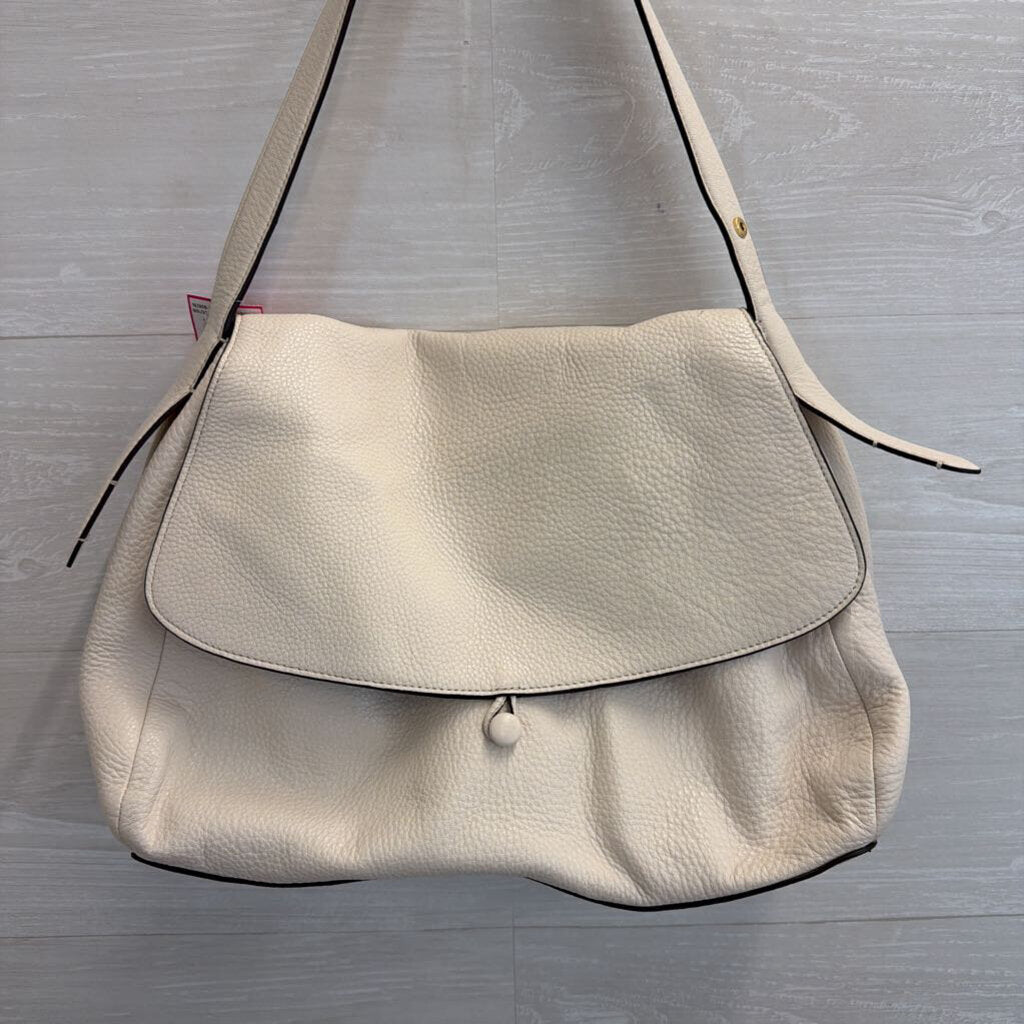 Vera Bradley White Rothvale Leather Shoulder Purse