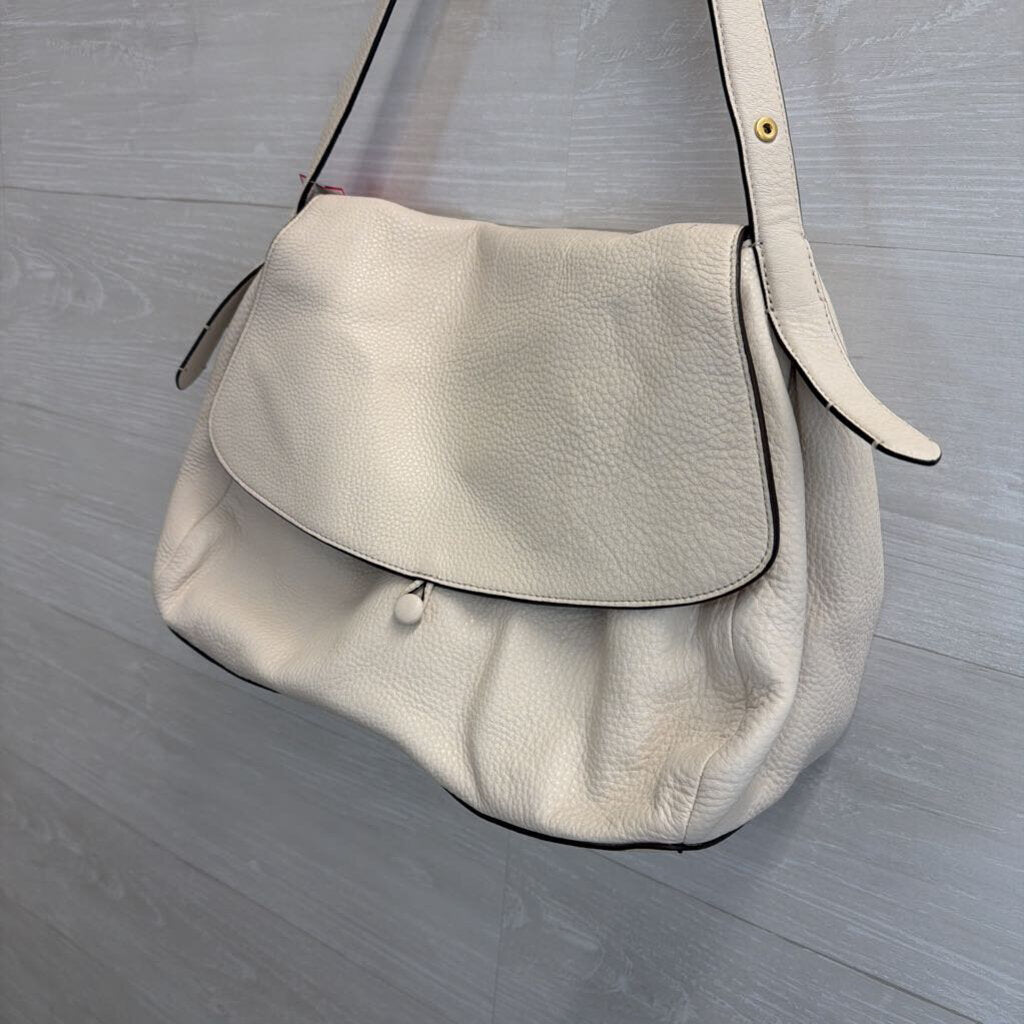 Vera Bradley White Rothvale Leather Shoulder Purse