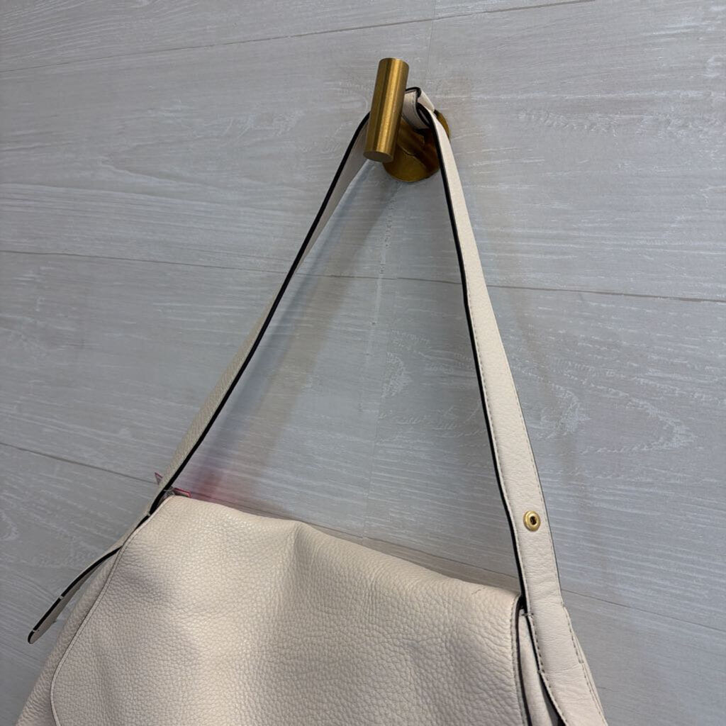 Vera Bradley White Rothvale Leather Shoulder Purse