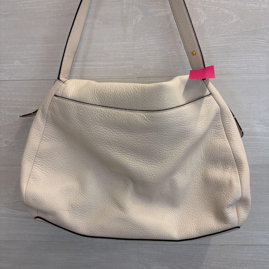 Vera Bradley White Rothvale Leather Shoulder Purse