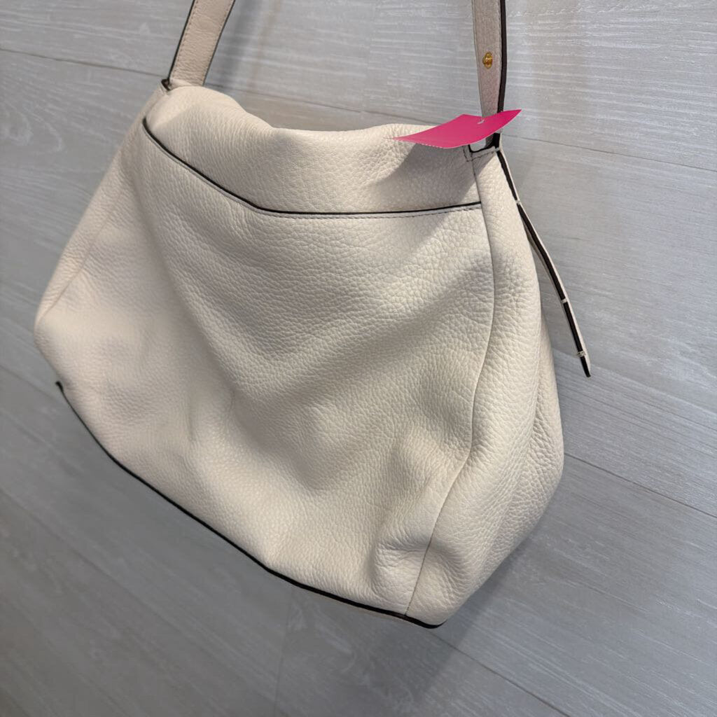 Vera Bradley White Rothvale Leather Shoulder Purse