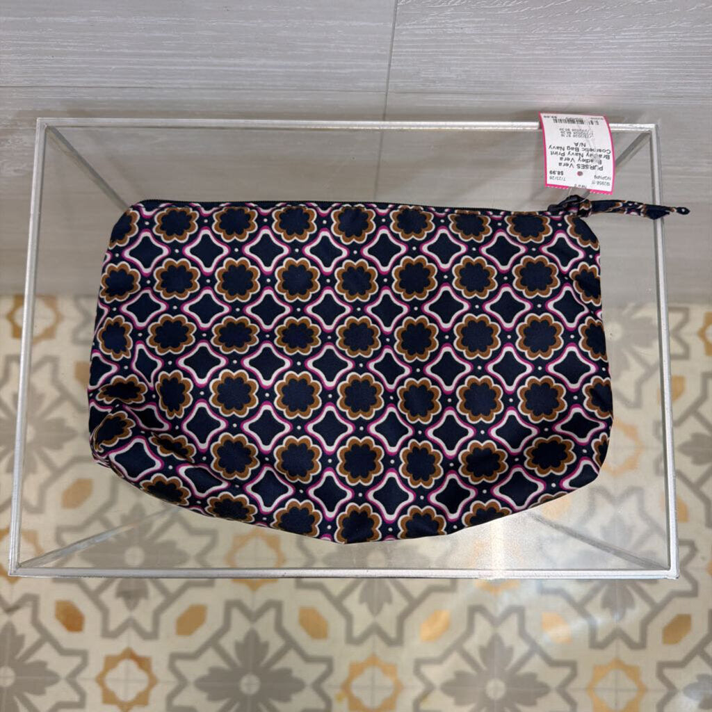 Vera Bradley Navy Print Cosmetic Bag