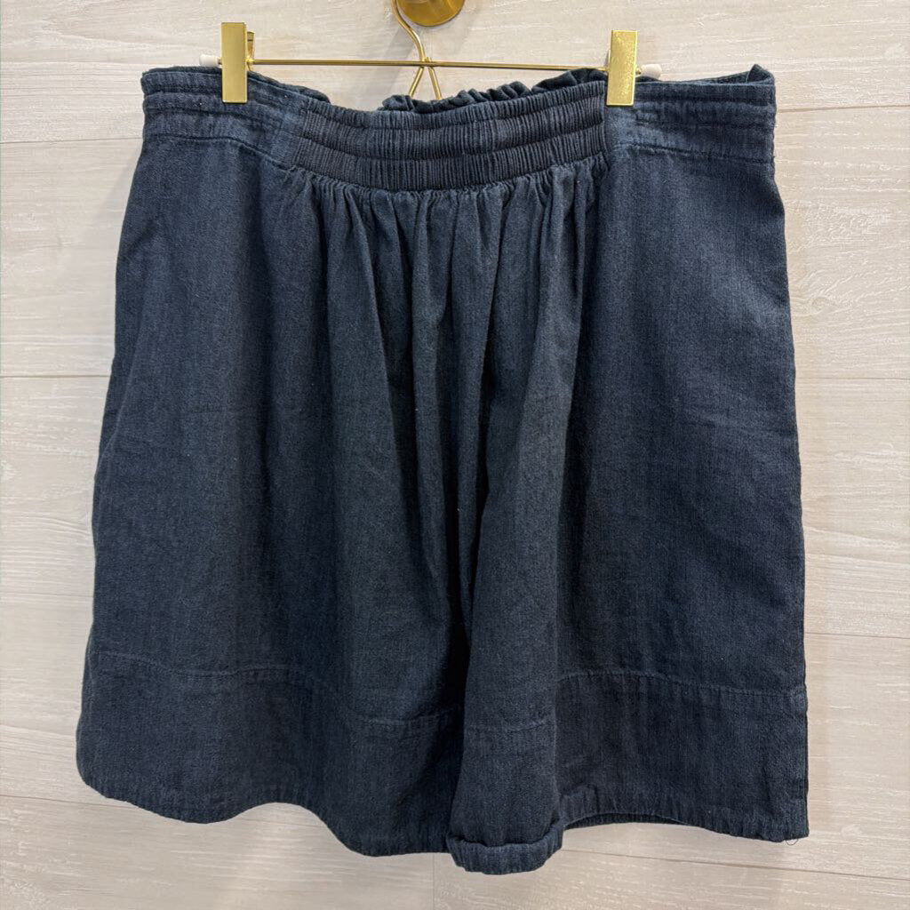Navy Tie Waist Skirt Extra Large