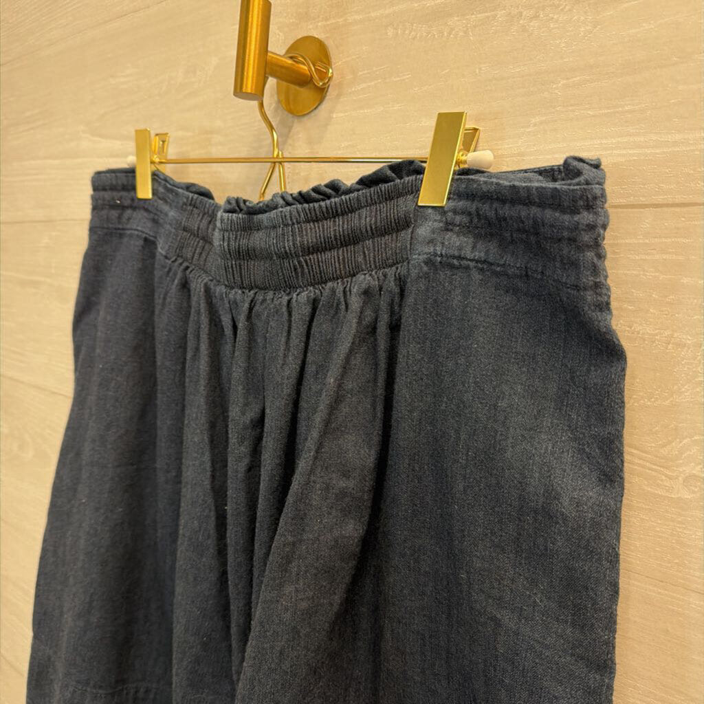Navy Tie Waist Skirt Extra Large