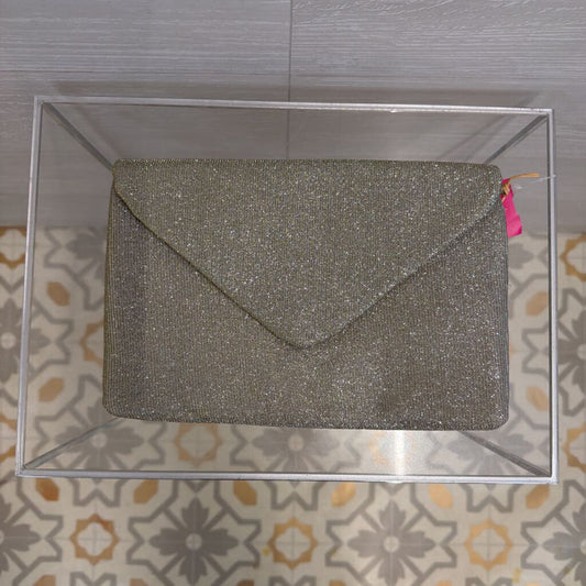 Live In Style Silver/ Gold Sparkle Envelope Crossbody Clutch Purse