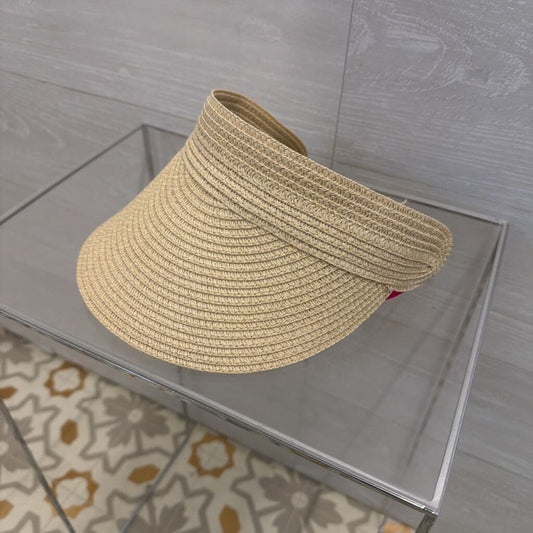 Strand Beige Straw Visor Hat