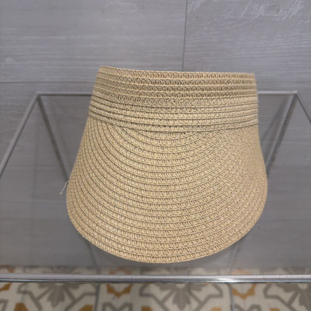 Strand Beige Straw Visor Hat