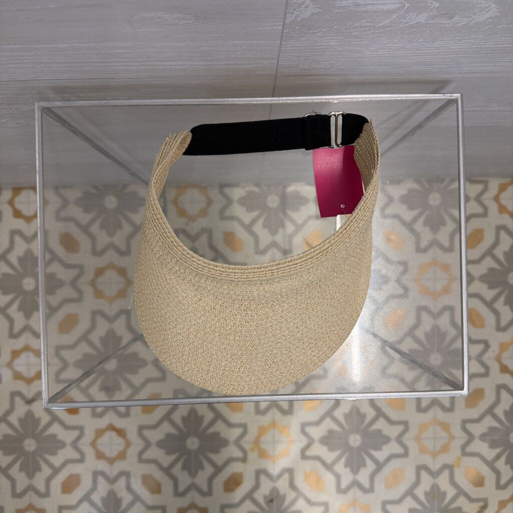 Strand Beige Straw Visor Hat