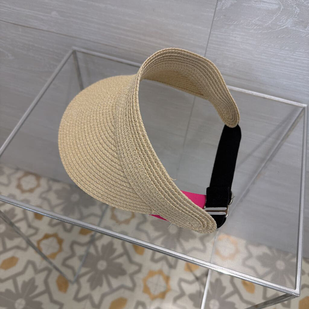 Strand Beige Straw Visor Hat