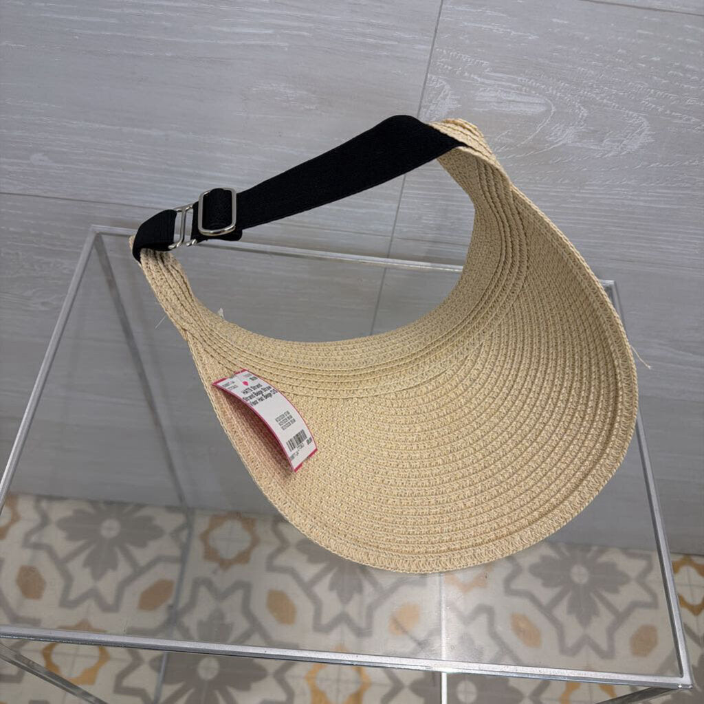 Strand Beige Straw Visor Hat