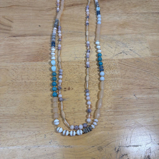Stella and Dot Pink/ Multi Strand Beaded Necklace