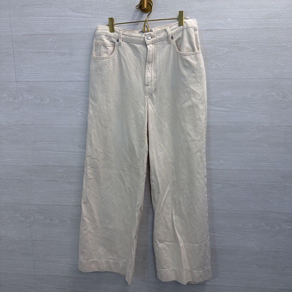 Everlane Cream The Summer Wide Leg Jeans 30