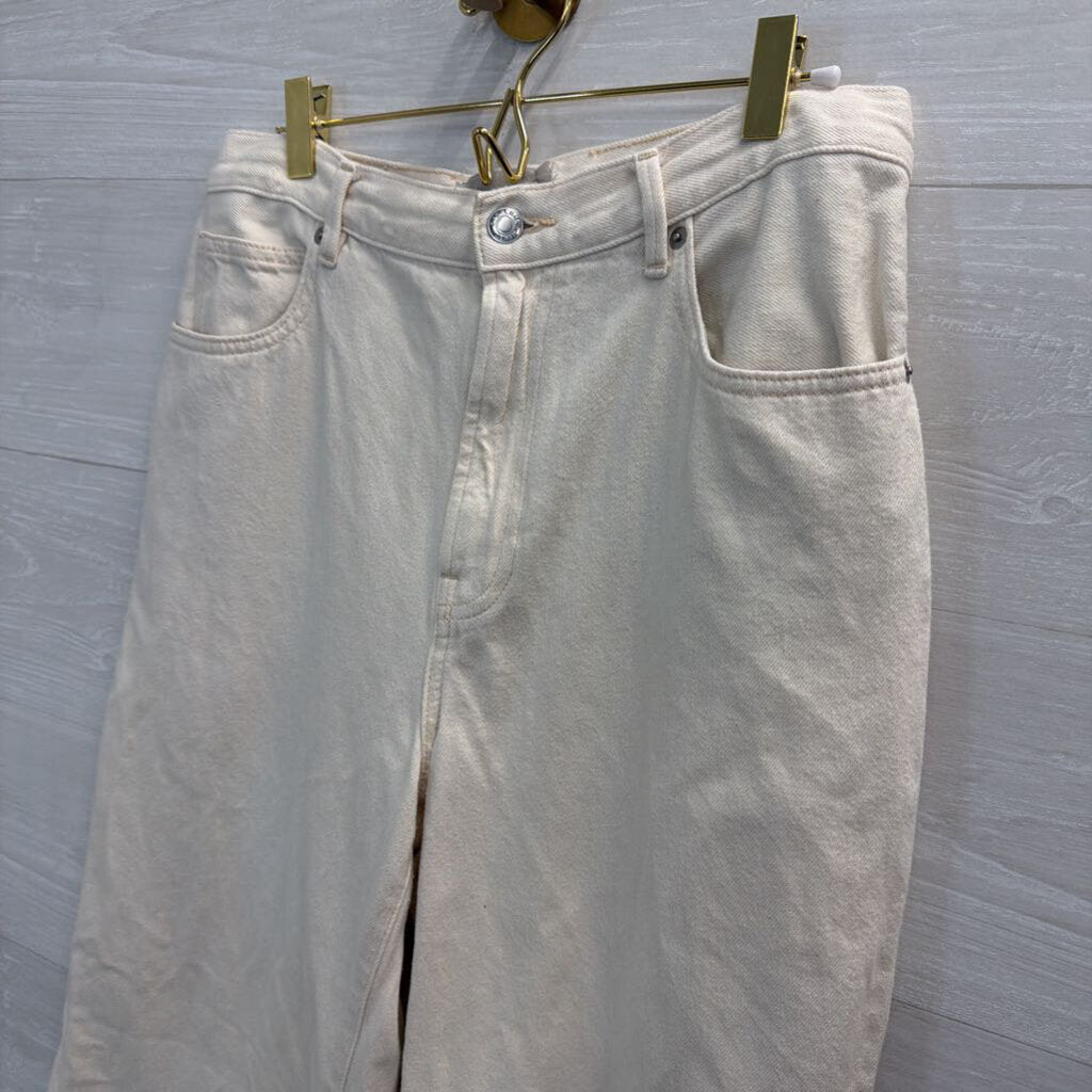 Everlane Cream The Summer Wide Leg Jeans 30