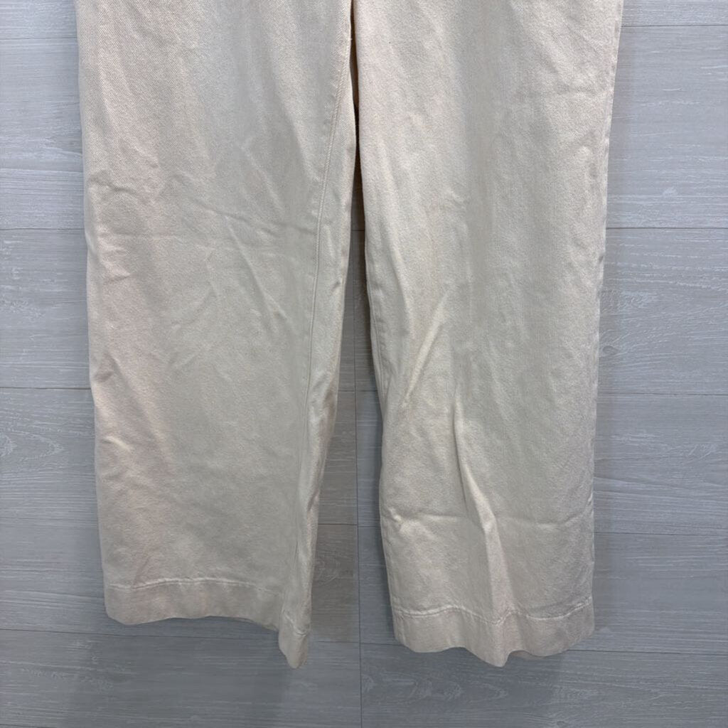 Everlane Cream The Summer Wide Leg Jeans 30