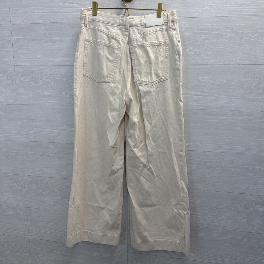 Everlane Cream The Summer Wide Leg Jeans 30